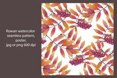 Rowan watercolor seamless pattern, sublimation Product Image 1