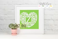 Letter Z paper cut design. SVG / DXF / EPS / PNG files Product Image 2