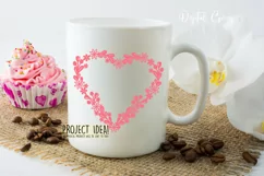 Floral heart paper cut design. SVG / DXF / EPS / PNG Product Image 3