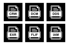 Set Of File Formats Icons Product Image 1