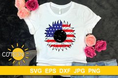 Patriotic Sunflower SVG Product Image 1