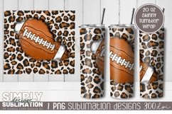 Football Leopard Sublimation Tumbler Wrap Png Product Image 1