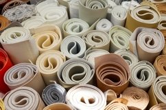 12x Rolled fabric samples found on a market - backgrounds Product Image 11