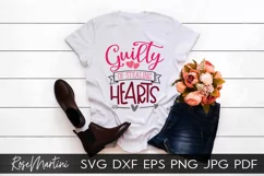 Guilty Of Stealing Hearts SVG Valentines Kids Baby V-Day Product Image 4