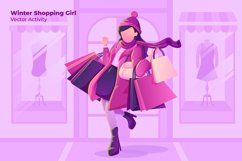 Winter Shopping - Vector Illustration Product Image 1