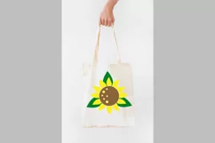Sunflower SVG. Sunflower PNG. Sunflower with leaves Product Image 2