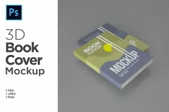 Book Cover Mockup 3d Rendering Illustration Product Image 1
