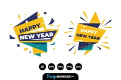 New Year Badges Product Image 1