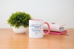 Mug Mockup 11 Oz White Coffee Pink Handle Small Plant Product Image 2