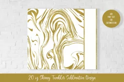 20oz Skinny Tumbler Sublimation Design. Gold Marble v.1 Product Image 3