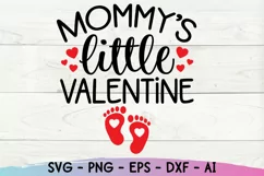 Mommy's Little Valentine SVG, Maternity Svg, Pregnancy Svg Product Image 3