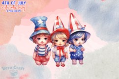 4th Of July Baby Watercolor Clipart Bundle - 8 Variations Product Image 10