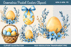 Geometric Pastel Easter Clipart Bundle PNG Product Image 9
