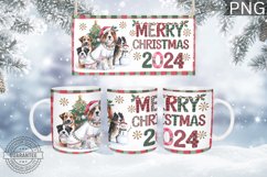 Christmas Mug Wrap Design - Christmas Dog Sublimation Product Image 2