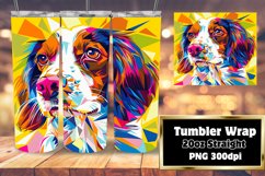 Radiant Abstract Dog Tumbler Wrap 20oz Sublimation Product Image 1