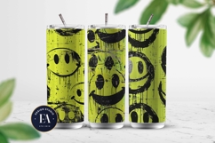 Black Smiley Face Digital Paper | Street graffiti Pattern Product Image 2