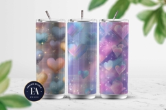 Pastel Hearts Plaid Digital Paper, Cute Seamless Pattern Product Image 2