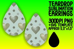 Stylish Teardrop Earrings Artwork PNG , Heart Product Image 1