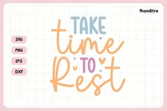 Mental Health Quotes SVG | Take Time To Rest Product Image 3