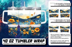 Tranquil Meadow Oasis 40oz Tumbler Sublimation Product Image 1