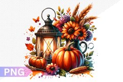 Autumn Harvest Pumpkin Sublimation - Pumpkin Clipart Design Product Image 1