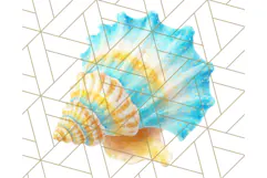 Sky Blue and Sunshine Yellow Summer Clipart PNG, Tropical Product Image 5
