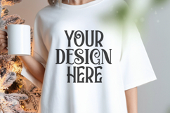 White Comfort Colors 1717 Christmas Mockup, CC 1717 Product Image 1