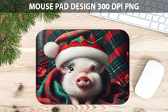 Christmas Cute Pig Pad Sublimation - Animal PNG Design Product Image 1