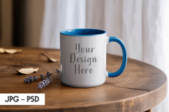 Blue Interior Mug Mockup PSD Product Image 1