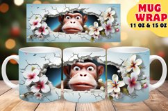 Charming Animal Guests: Spring Mug Wrap Sublimation Product Image 1