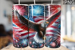 Patriotic Bald Eagle - 4th Of July Tumbler Wrap Design Product Image 1