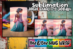 Perfect start sublimation 11oz 15oz mug wrap, Women Product Image 1