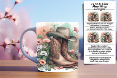 Charming 11oz Mug Wrap Png Design , Western Product Image 1