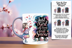 Artful 11oz Mug Wrap Png Template , Just A Girl Product Image 1