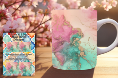 Stunning 15oz Mug Wrap Png Template , Abstract Pattern Product Image 1