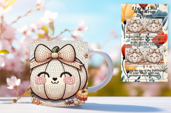 Lovely 11oz Mug Wrap Png Template , Cute Pumpkin Product Image 1