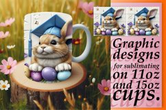 Vibrant 3D Easter Bunny Mug Sublimation 11oz Product Image 1