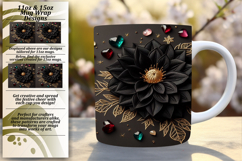 DYNAMIC 11oz Mug Wrap PNG Artwork , 3D Flower Product Image 1
