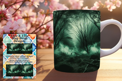 Sublime 11oz Mug Wrap Png Template , Horror Halloween Product Image 1