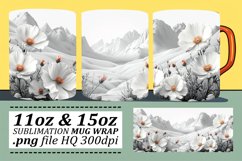 Floral Spring Mug Wrap - Bloom Pattern 11oz 15oz Product Image 1