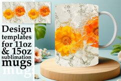 Petal Harmony: Sublimation Mug Wrap 11oz 15oz Product Image 1