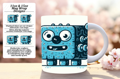 Vivid 15oz Mug Wrap Png Artwork , Monster Product Image 1