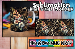 Cheerful journeys 11oz 15oz sublimation wrap, Leopard Prints Product Image 1