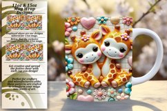 Serene 15oz Mug Wrap Png Design , Sweet Animals Product Image 1