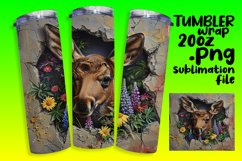 Cute Animals Wrap: 3D Wall Hole and Flowers Design Product Image 1
