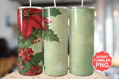 Christmas Flowers Tumbler | Christmas Tumbler Wrap Product Image 1