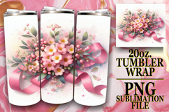 Serene days 20oz tumbler wrap, Flowers Product Image 1