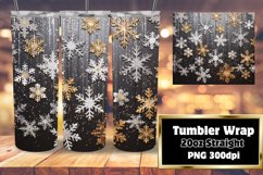 Christmas Fantasy 3D Snowflakes Pattern 20oz Product Image 1