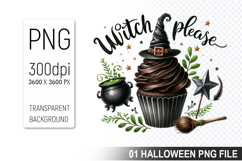 Spooky Cute Halloween Cupcakes Clipart PNG Bundle Product Image 14