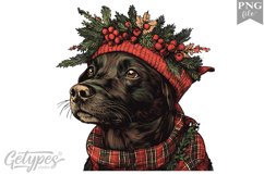 Christmas Dog Clipart Design - High Quality 300 Dpi Product Image 1